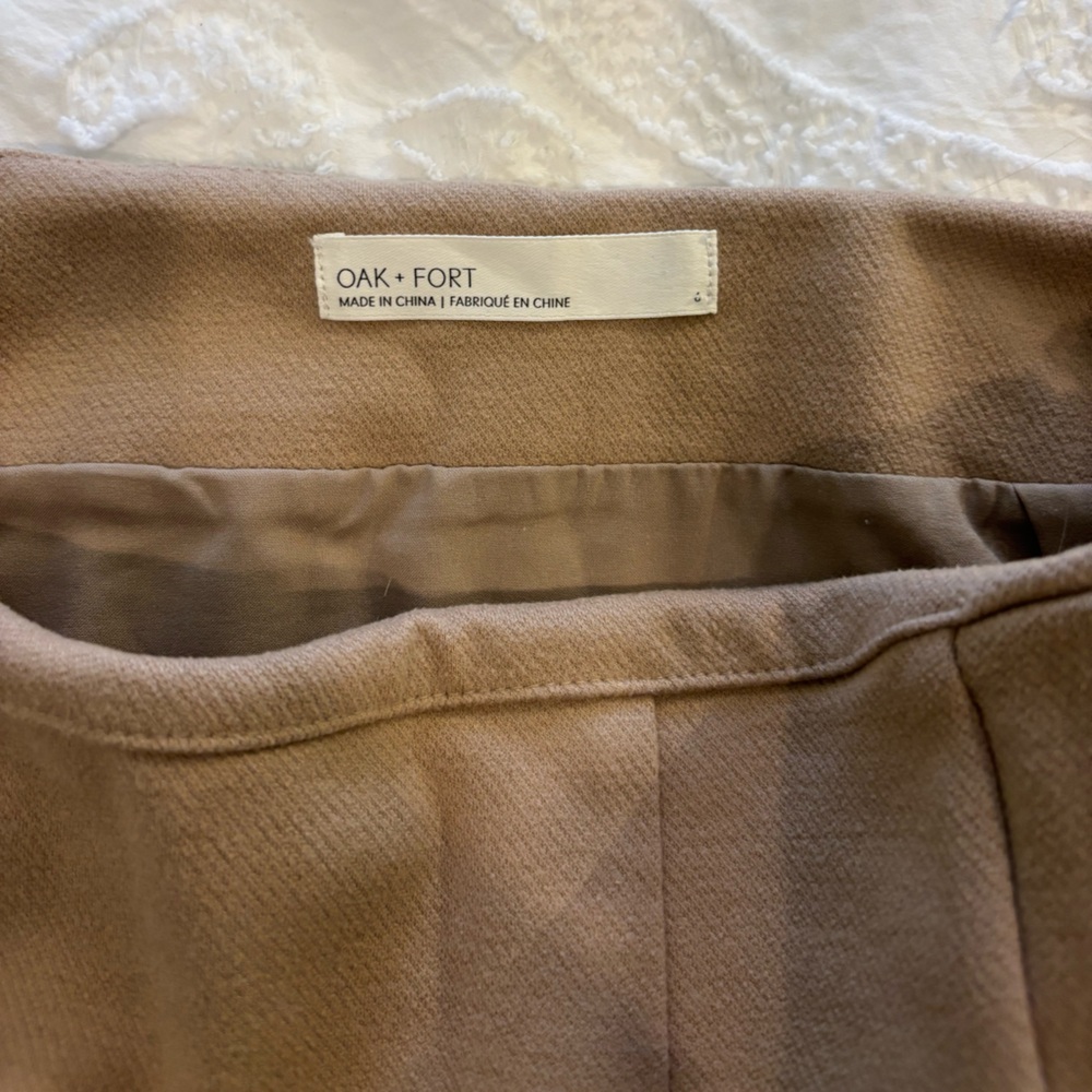 Oak + Fort Tan A-Line Skirt Mini - Picture 2 of 3